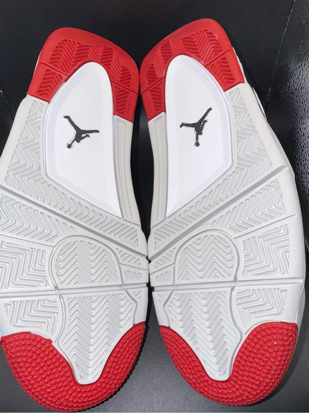 Size 9.5 - Air Jordan 4 RM White Fire Red, FQ7939-102, New Without Box Condition